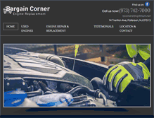 Tablet Screenshot of bargaincornerenginenj.com